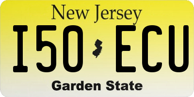 NJ license plate I50ECU