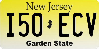 NJ license plate I50ECV