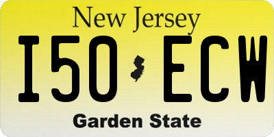 NJ license plate I50ECW