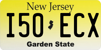 NJ license plate I50ECX