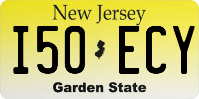 NJ license plate I50ECY