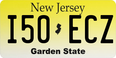 NJ license plate I50ECZ