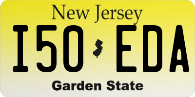 NJ license plate I50EDA