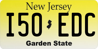 NJ license plate I50EDC