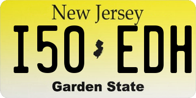 NJ license plate I50EDH