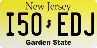 NJ license plate I50EDJ