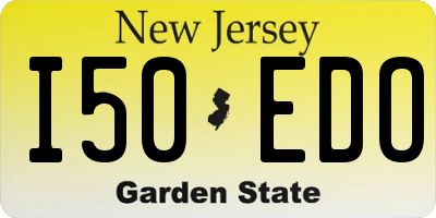 NJ license plate I50EDO