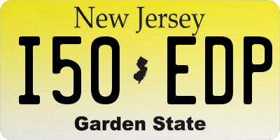 NJ license plate I50EDP