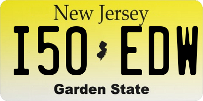 NJ license plate I50EDW