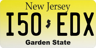 NJ license plate I50EDX
