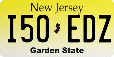 NJ license plate I50EDZ