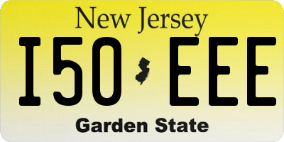 NJ license plate I50EEE