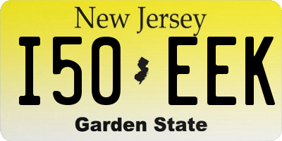 NJ license plate I50EEK