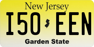 NJ license plate I50EEN