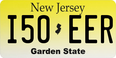NJ license plate I50EER