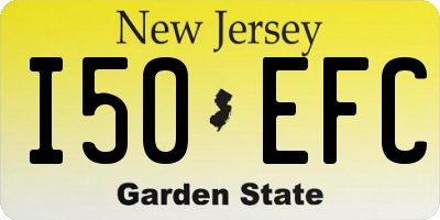 NJ license plate I50EFC
