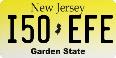 NJ license plate I50EFE