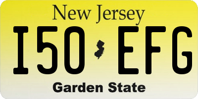 NJ license plate I50EFG