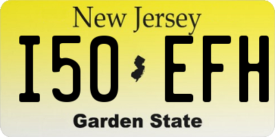 NJ license plate I50EFH