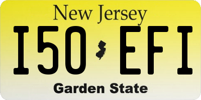 NJ license plate I50EFI