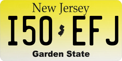 NJ license plate I50EFJ