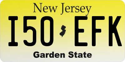 NJ license plate I50EFK