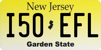 NJ license plate I50EFL