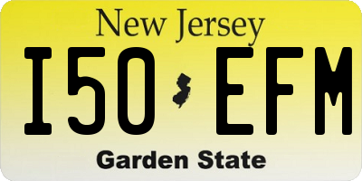 NJ license plate I50EFM