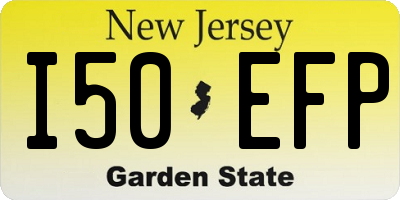 NJ license plate I50EFP
