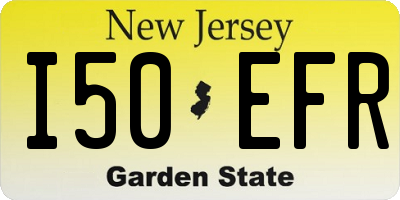NJ license plate I50EFR