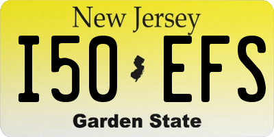 NJ license plate I50EFS