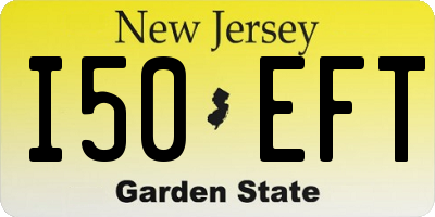 NJ license plate I50EFT