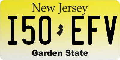 NJ license plate I50EFV