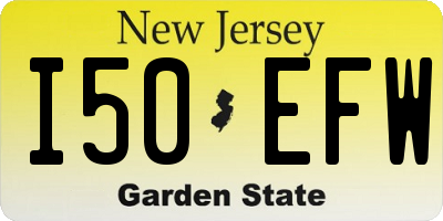 NJ license plate I50EFW