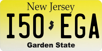 NJ license plate I50EGA