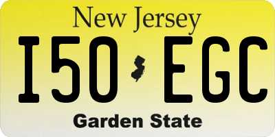 NJ license plate I50EGC