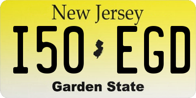 NJ license plate I50EGD