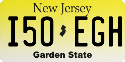 NJ license plate I50EGH