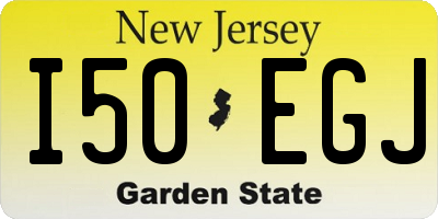NJ license plate I50EGJ