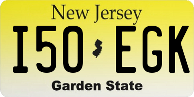 NJ license plate I50EGK