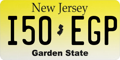 NJ license plate I50EGP