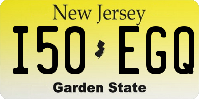 NJ license plate I50EGQ