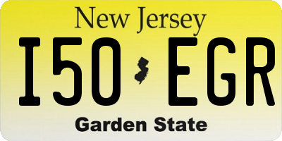 NJ license plate I50EGR