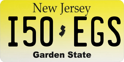 NJ license plate I50EGS