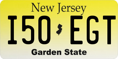 NJ license plate I50EGT