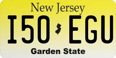 NJ license plate I50EGU