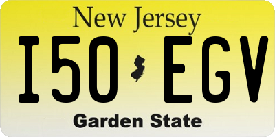 NJ license plate I50EGV