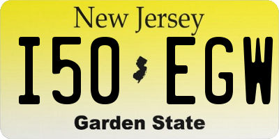 NJ license plate I50EGW
