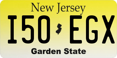 NJ license plate I50EGX