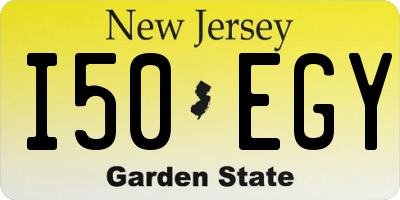 NJ license plate I50EGY